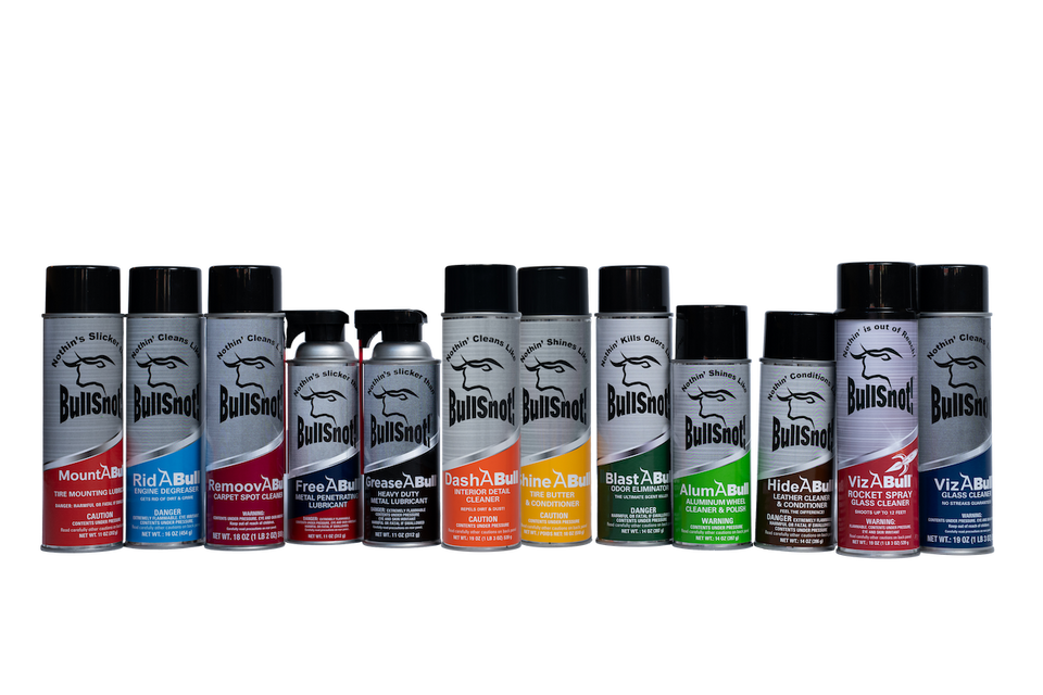 Twelve BullSnot products