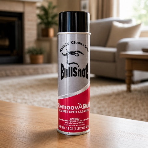 A can of RemoovABull carpet spot cleaner